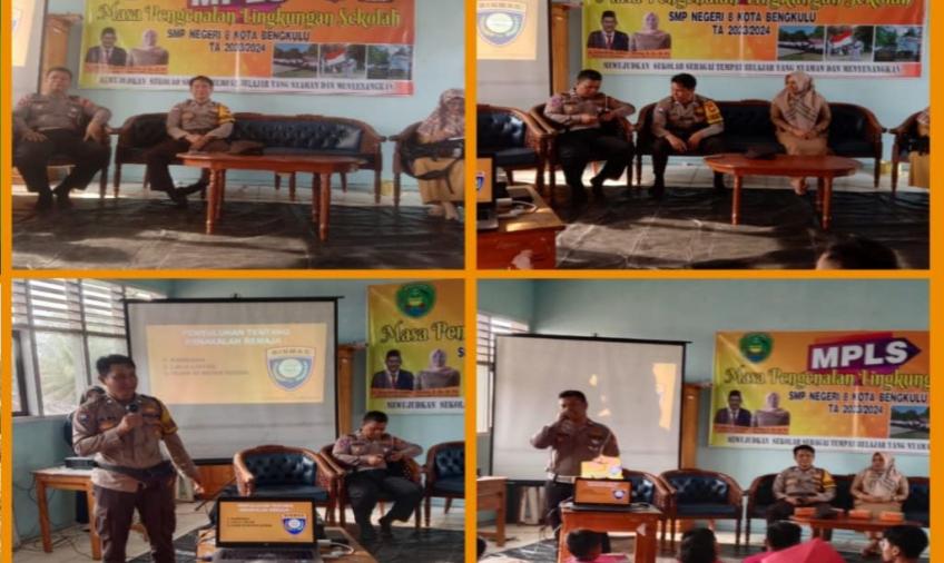 Kapolsek Gading Cempaka Lakukan Penyuluhan Tentang Kenakalan Remaja di SMPN 08 Kota Bengkulu