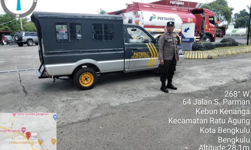 Sambangi Petugas dan Pemilik SPBU, Polsek Ratu Agung Sampaikan Imbauan
