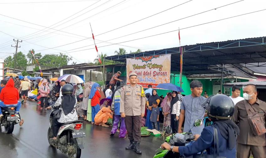 Bhabinkamtibmas Polres BU Laksanakan Pengamanan menyambut Tahun Baru Hijriah didesa Binaan