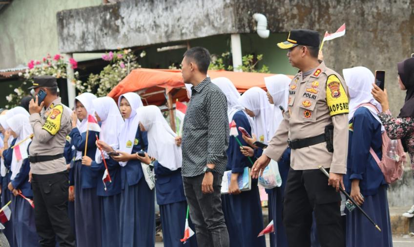 Polres Kepahiang Bersama TNI Sinergi Pengamanan Kunjungan Presiden RI