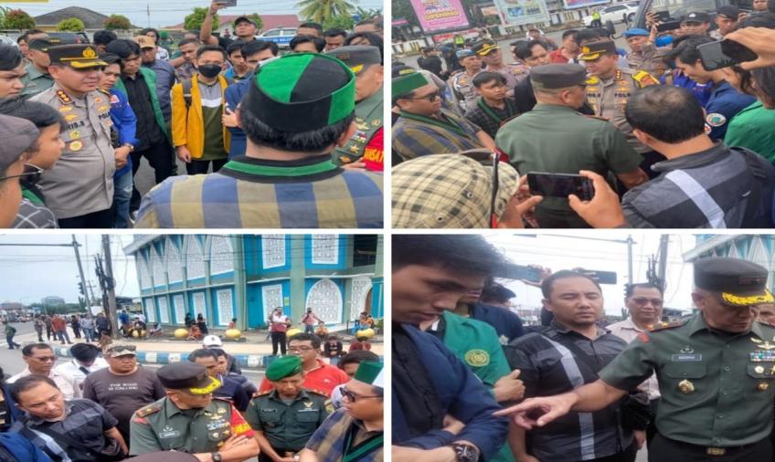 Polresta Bengkulu Laksanakan Pengamanan Aksi Unjuk Rasa HMI Bengkulu