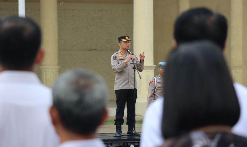 Pimpin Apel, Kabid Humas Ingatkan Anggota Pantau Situasi Terkait Pengamanan Kunjungan Kerja Presiden RI