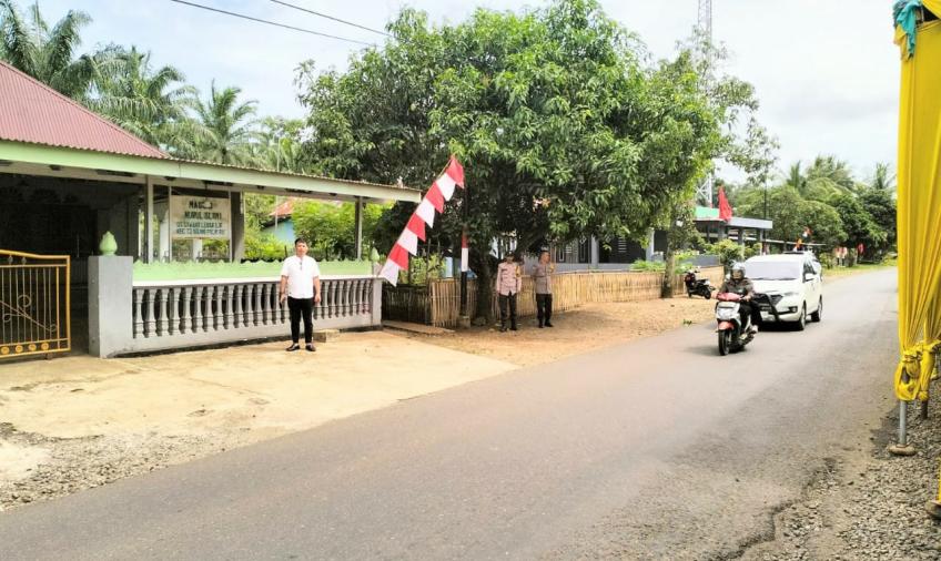 Menjadi Bagian dari Pengamanan Perjalanan Presiden, Personel Polsek Lais Disebar di Jalan