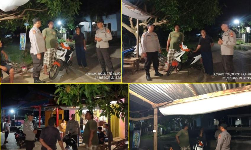 Berikan Imbauan Kamtibmas, Polsek Selebar Patroli Dialogis di Kelurahan Pagar Dewa