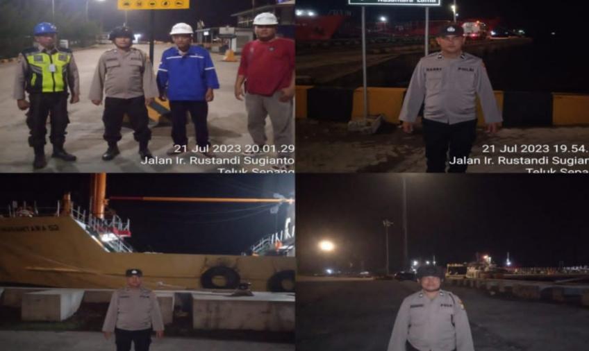 Patroli Malam di Seputaran Wilayah Hukum, Polsek KSKP Pulau Baai Sampaikan Imbauan