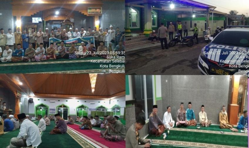 Dengarkan Saran dan Masukan Masyarakat Terhadap Pelayanan Polri, Polresta Bengkulu Kembali Gelar Subuh Keliling di Masjid At Taubah 