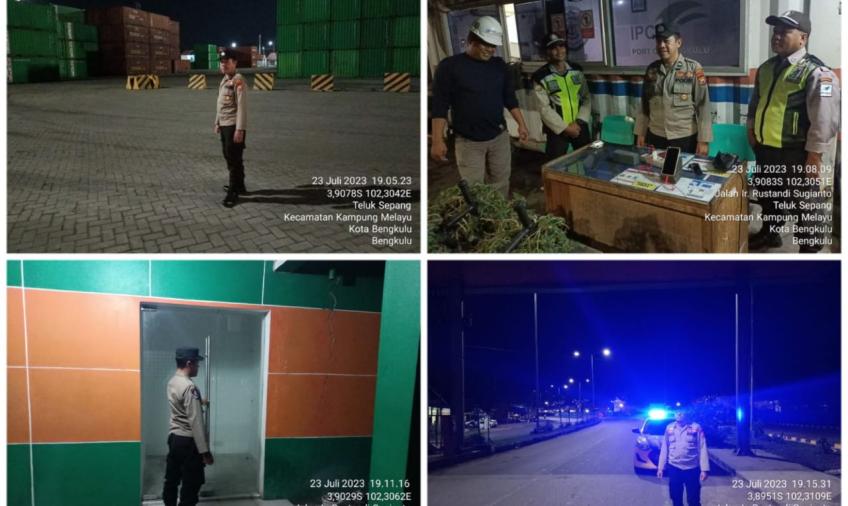 Berikan Rasa Aman dan Cegah Terjadinya Tindak Pidana 3C, Polsek KSKP Pulau Baai Patroli Malam 