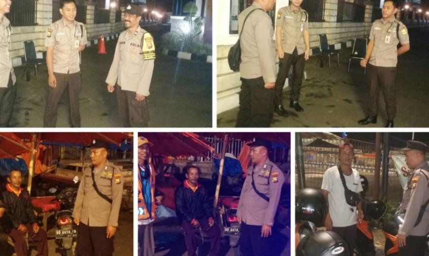 Ciptakan Wilayah Aman dan Kondusif, Polsek Ratu Samban Rutin Patroli Malam