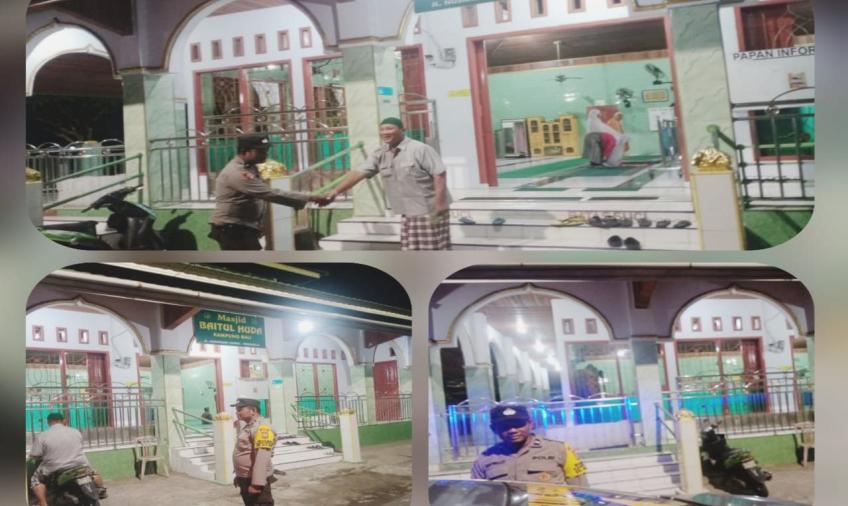 Pengamanan Shalat Subuh, Polsek Teluk Segara Sampaikan Imbauan Antisipasi Curanmor
