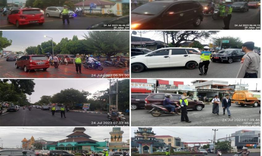 Berikan Keamanan dan Kelancaran Bagi Pengendara di Pagi Hari, Sat Lantas Polresta Bengkulu Laksanakan Commander Wish