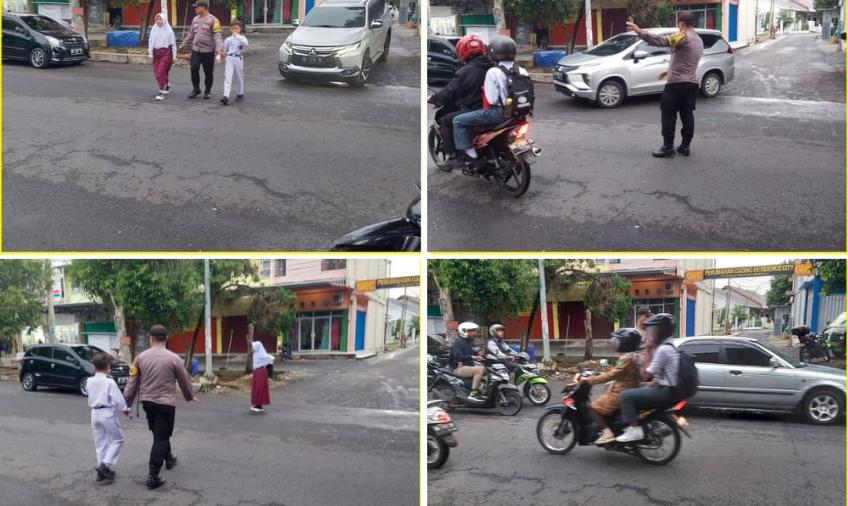 Cegah Kemacetan, Polsek Ratu Samban Gelar Pengaturan Lalin
