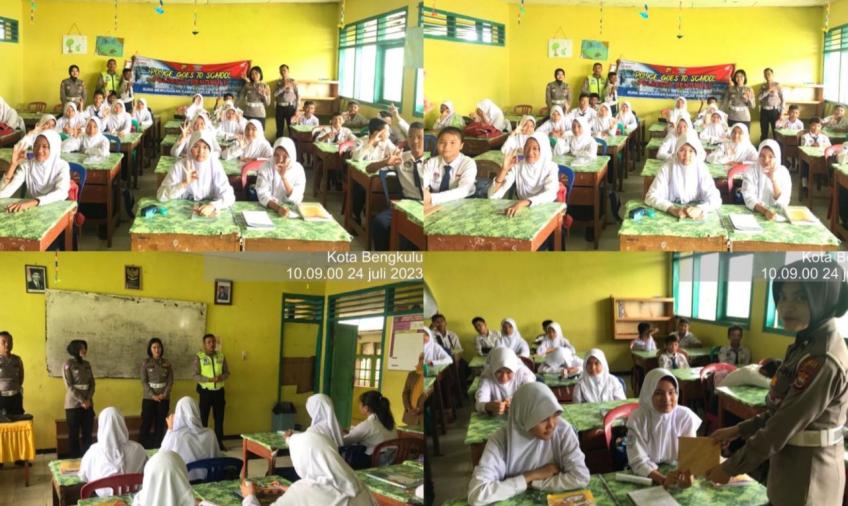 Police Goes To School di SMPN 01 Kota Bengkulu, Polresta Bengkulu Berikan Edukasi Keselamatan Lalu Lintas