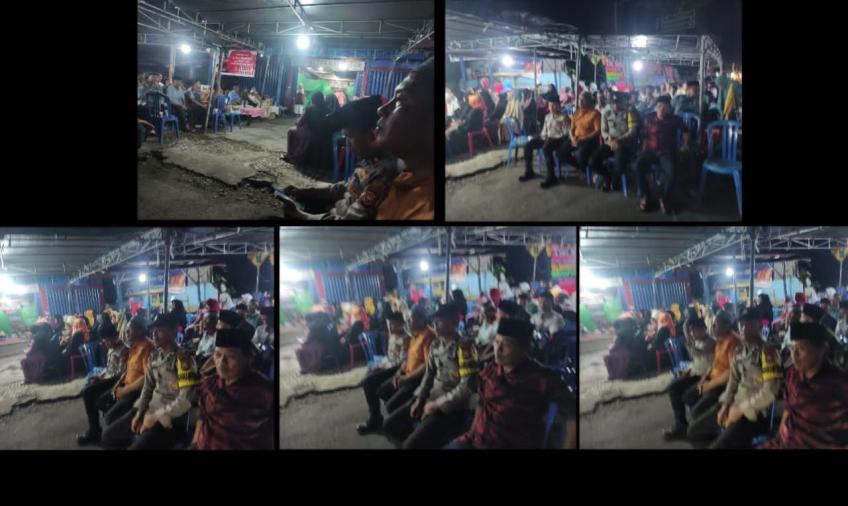 Bentuk Empati, Kapolsek Teluk Segara Hadiri Tabligh Musibah Malam ke Dua Warga Binaannya