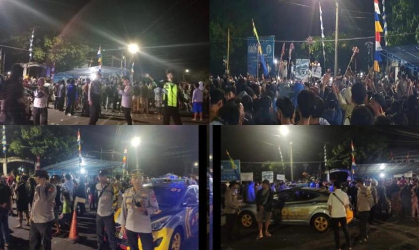 Polresta Bengkulu dan Polsek Teluk Segara Laksanakan Giat Pengamanan dan Pengaturan Lalin Kegiatan Menjarah Malam ke 2 Festival Tabut 2023