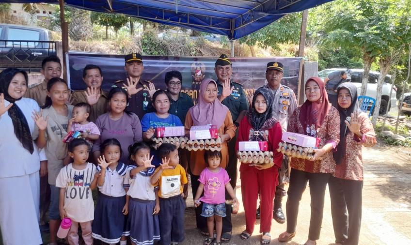 Kapolsek Lais Hadiri Vicon TNI Manunggal Air 2023, dan Pencananangan Penurunanan Stunting