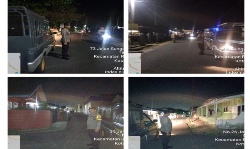 Polsek Ratu Agung Patroli Rutin di Seputaran Wilayah Hukum di Malam Hari Cegah Gangguan Kamtibmas