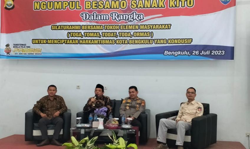 Elemen Masyarakat Bersama Polresta Bengkulu Sepakat Jaga Kamtibmas