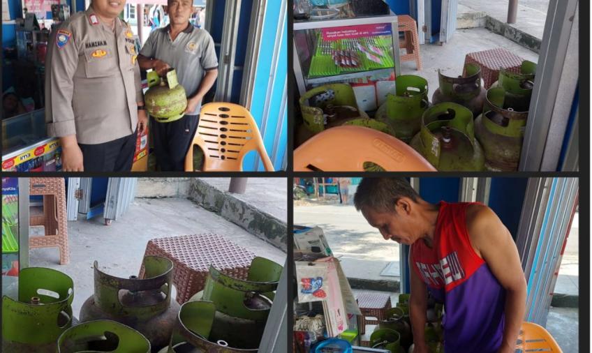 Bhabinkamtibmas Polsek Gading Cempaka Melaksanakan Monitoring Kelangkaan Gas LPG 3 Kg di Wilayah Binaan