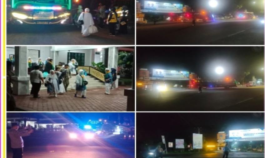 Kedatangan Jemaah Haji Provinsi Bengkulu Kloter 6, Polsek Selebar Berikan Pengamanan