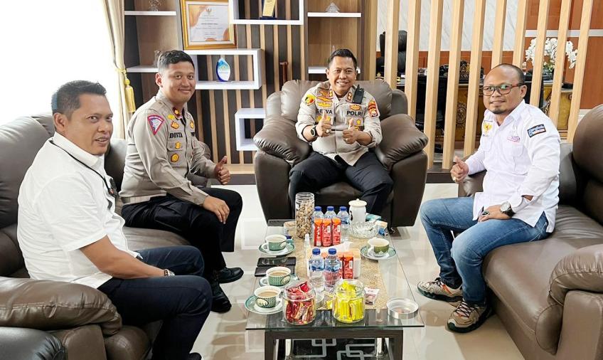 Sinergi, Kapolres Bengkulu Tengah Terima Audensi Ketua SMSI Bengkulu