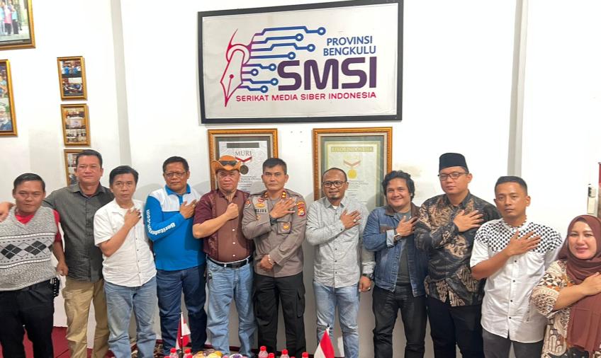 Tingkatkan Sinergi, Bid Humas Polda Bengkulu Silaturahmi ke SMSI 