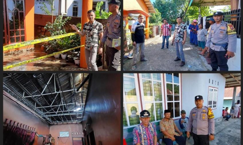 Personel Polsek Gading Cempaka Datangi TKP Kebakaran di Kelurahan Dusun Besar