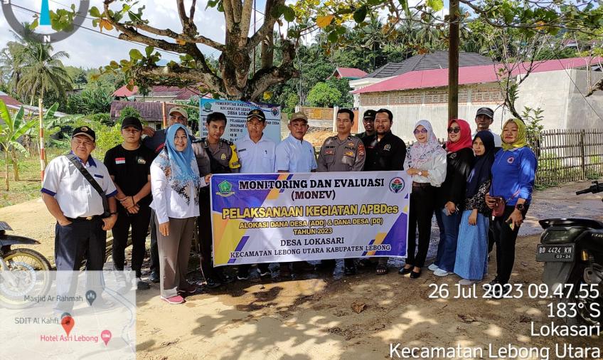 Wakapolsek dan Bhabinkamtibmas Polsek Lebong Utara Hadiri Anev dan Pelaporan DD/ADD di Desa Lokasari