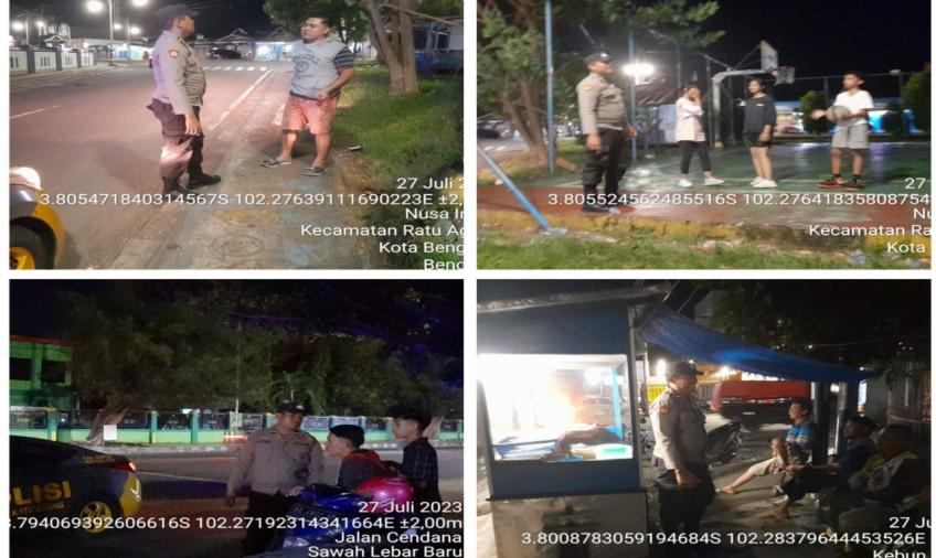 Antisipasi Gangguan Kamtibmas Tindak Pidana (3C), Polsek Ratu Agung Patroli Rutin di Wilkum