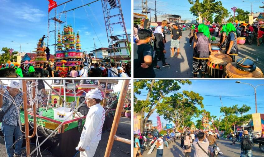 Sat Intelkam Polresta Bengkulu Lakukan Pengamanan Ritual Tabut Naik Puncak