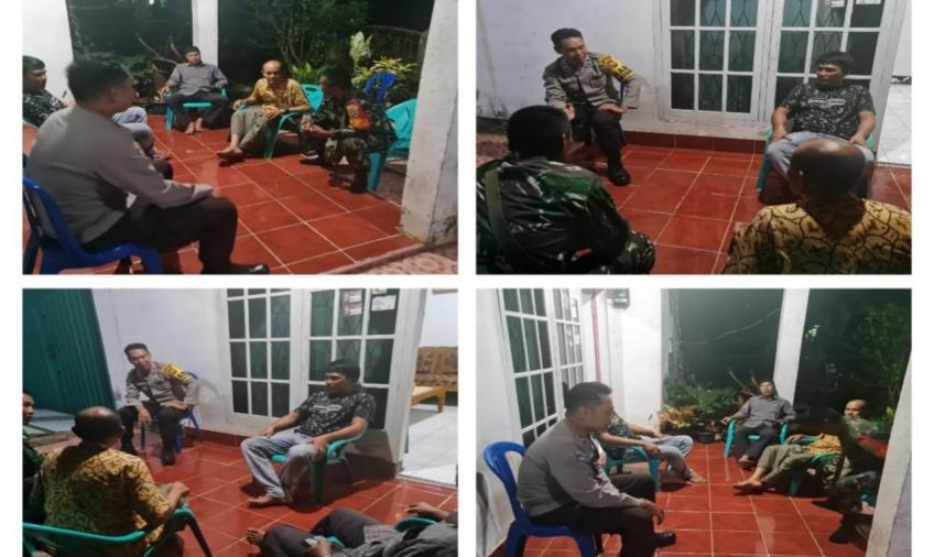 Sambangi Ketua RT 21, Bhabinkamtibmas Polsek Muara Bangkahulu Sampaikan Imbauan Kamtibmas