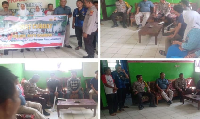 Bersama Anggota PMI, Polsek Ratu Samban Gelar Jumat Curhat