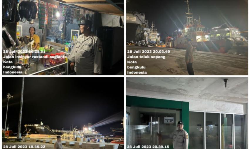 Berikan Rasa Aman kepada Warga Masyarakat di Wilayah Hukum, Polsek KSKP Pulau Baai Patroli Malam