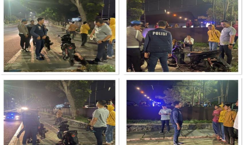 Patroli Dialogis, Polsek Gading Cempaka Sambangi Pemuda yang Nongkrong di Taman Budaya