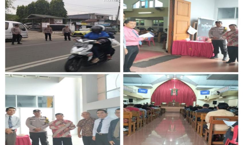 Lakukan Patroli, Polsek Ratu Agung Monitoring Kegiatan Ibadah di Gereja GKII