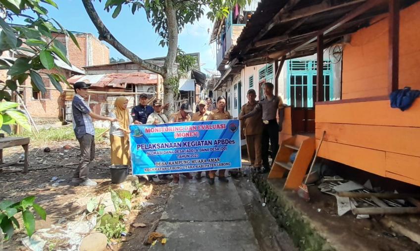 Bhabinkamtibmas Brigpol Cindra Sugara Hadiri Monev di Desa Kampung Muara Aman