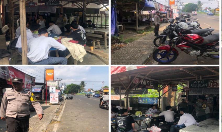 Parkir di Badan Jalan, Polsek Ratu Agung Sambangi dan Berikan Imbauan kamtibmas Kepada Warga