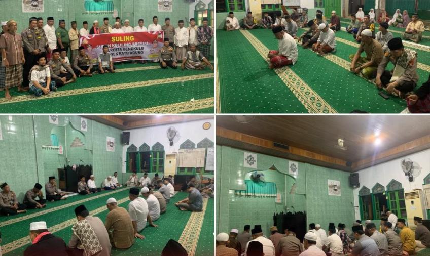 Guna Tampung Saran dan Keluhan Masyarakat, Kapolresta Bengkulu Kembali Gelar Subuh Keliling di Masjid At-Taubah