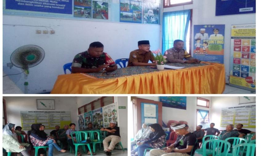 Bhabinkamtibmas Polsek Teluk Segara Hadiri Rapat Koordinasi Persiapan HUT RI ke 78 di Kelurahan Pasar Baru