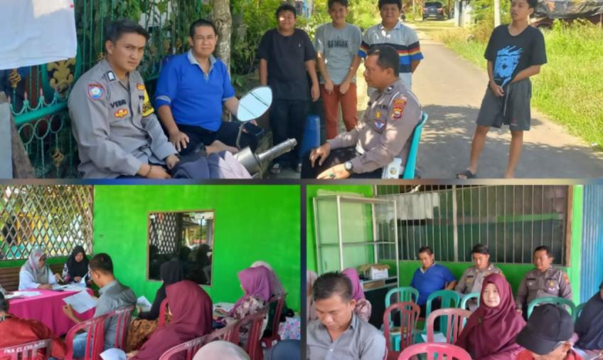 Sambangi Ketua RT 17 Kelurahan Tanah Patah, Polsek Ratu Agung Sampaikan Imbauan Kamtibmas
