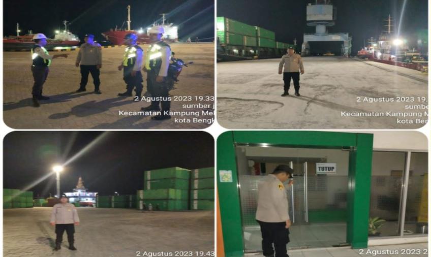 Berikan Pengamanan, Polsek KSKP Pulai Baai Patroli Malam Sasar Objek Vital