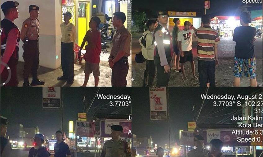 Sat Samapta Patroli Malam di Seputaran Wilkum, Cegah Gangguan Kamtibmas dan Tindak Pidana