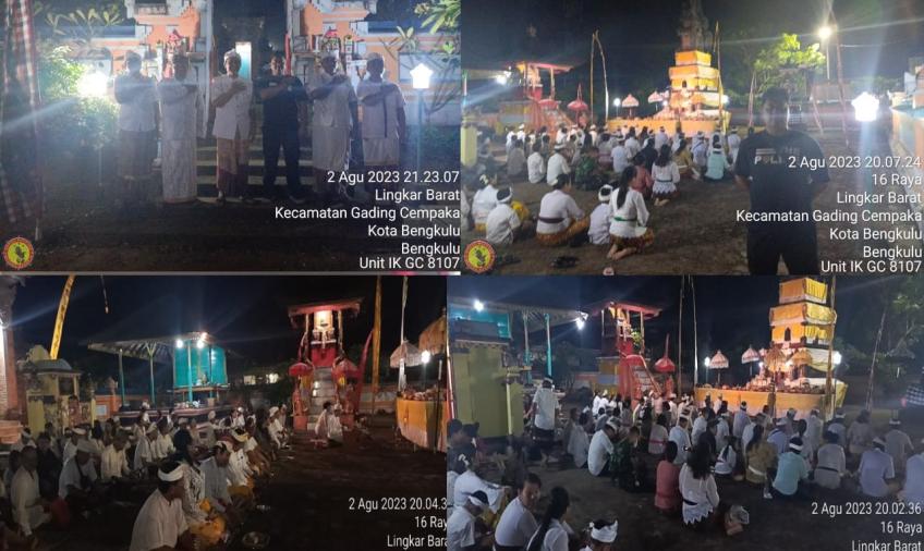 Hari Raya Galungan dan Kuningan, Polsek Gading Cempaka Berikan Pengamanan