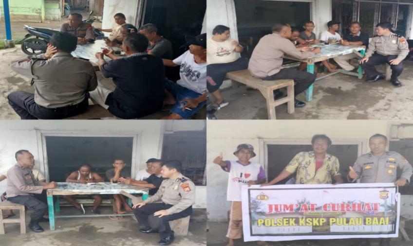 Sambang dan Jumat Curhat Polsek KSKP Pulau Baai Sasar Warga Sekitar