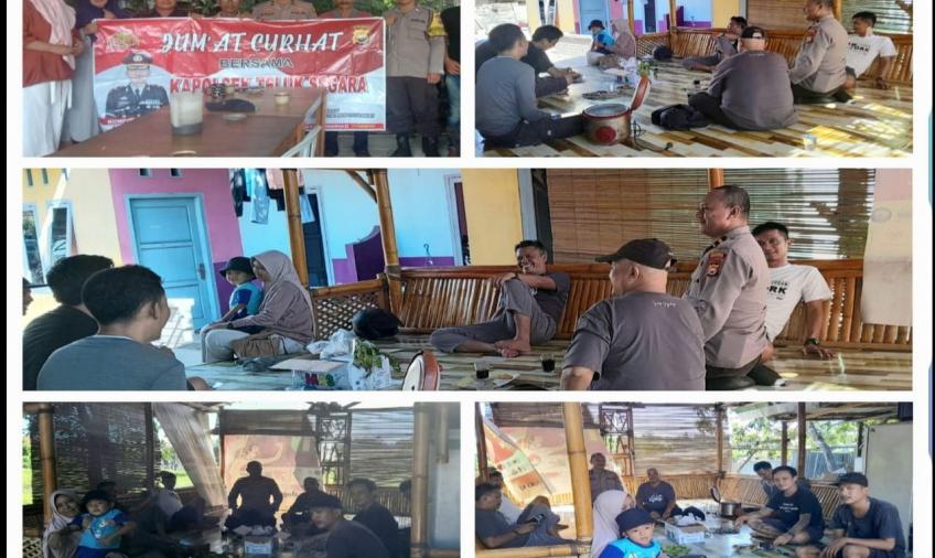 Kapolsek Teluk Segara Tukar Informasi Bersama Warga Melalui Jumat Curhat