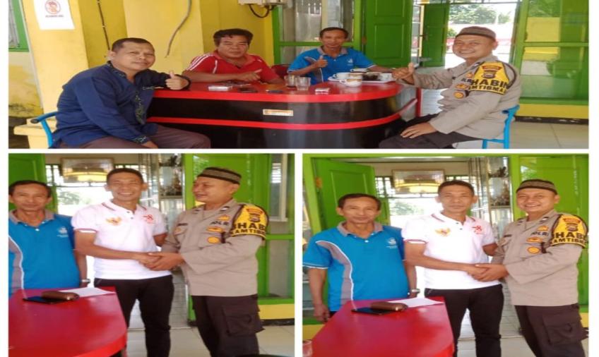 Sambangi SMAN 10 Kota Bengkulu, Bhabinkamtibmas Sampaikan Imbauan Kamtibmas Bersama Dewan Guru