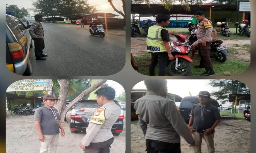 Patroli Mobiling, Polsek Teluk Segara Ingatkan Pengendara Untuk Mengunci Kendaraan Pada Saat di Parkirkan