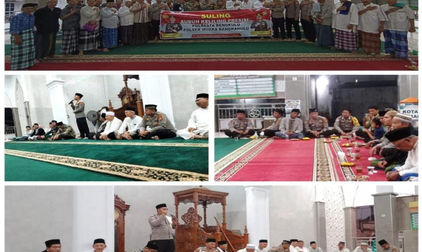 Polsek Muara Bangkahulu Lakukan Pengamanan Kegiatan Suling Kapolresta di Masjid Akbar