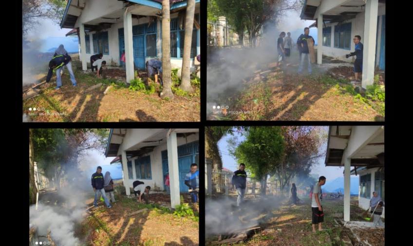 Bhabinkamtibmas dan Polis RW Polsek Teluk Segara Gotong Royong Bentuk Kampung Keluarga Berkualitas