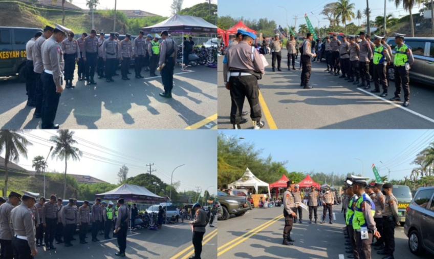 Polresta Bengkulu Terjunkan 36 Personel Untuk Pengamanan Grand Final Rafflesia Drag Bike dan Race