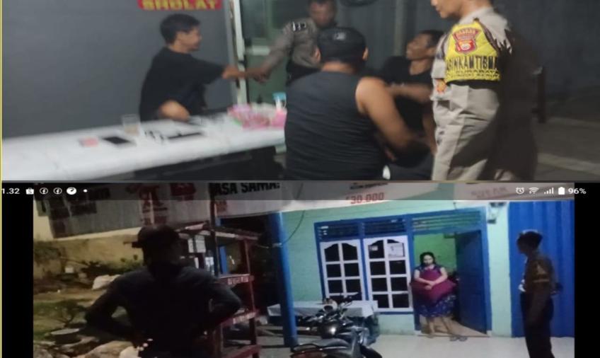 Patroli Mobiling, Petugas Patroli Ingatkan Warga Untuk Memarkirkan Kendaraan di Tempat yang Aman
